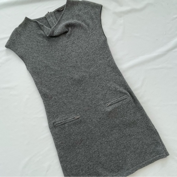 BCBG Max Azria Cashmere wool sweater dress grey heather size small S - Picture 3 of 10